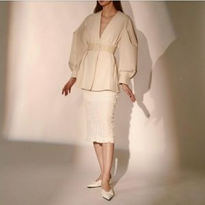 High Street haute couture like blazer.